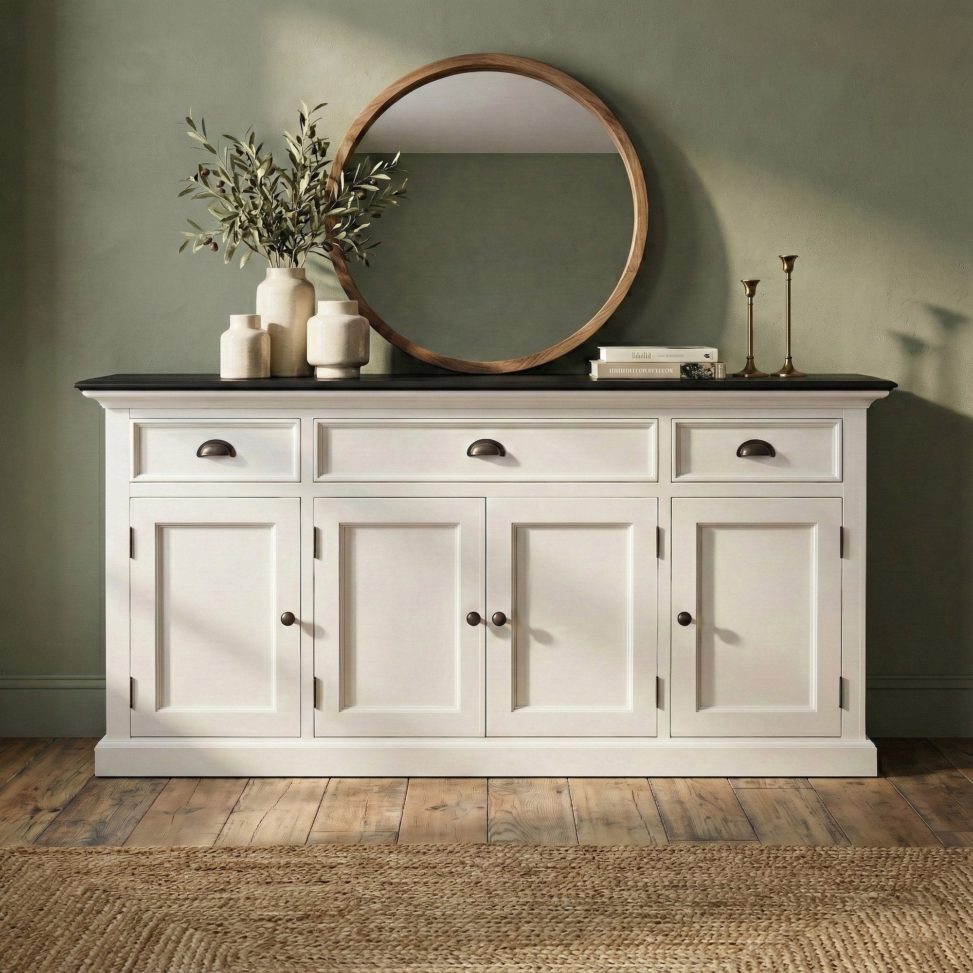 Nova Solo lifestyle image - Modern Farmhouse Buffet Console Table 65" - ZNS-CA633CT