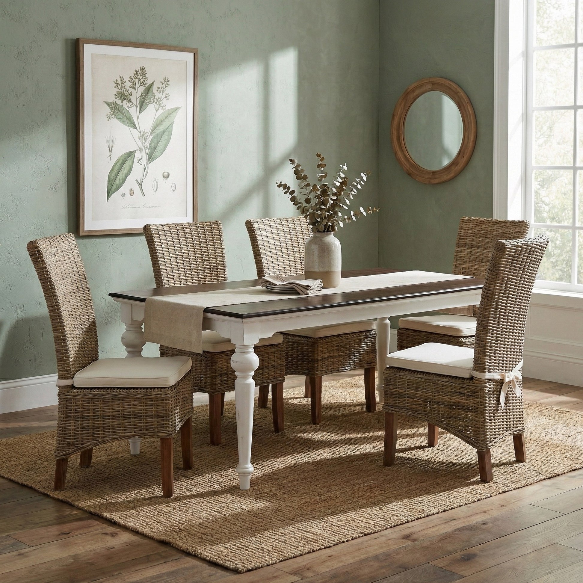 Nova Solo lifestyle image - Shore Coastal Wicker Dining Chair with Cushion - ZNS-CR13