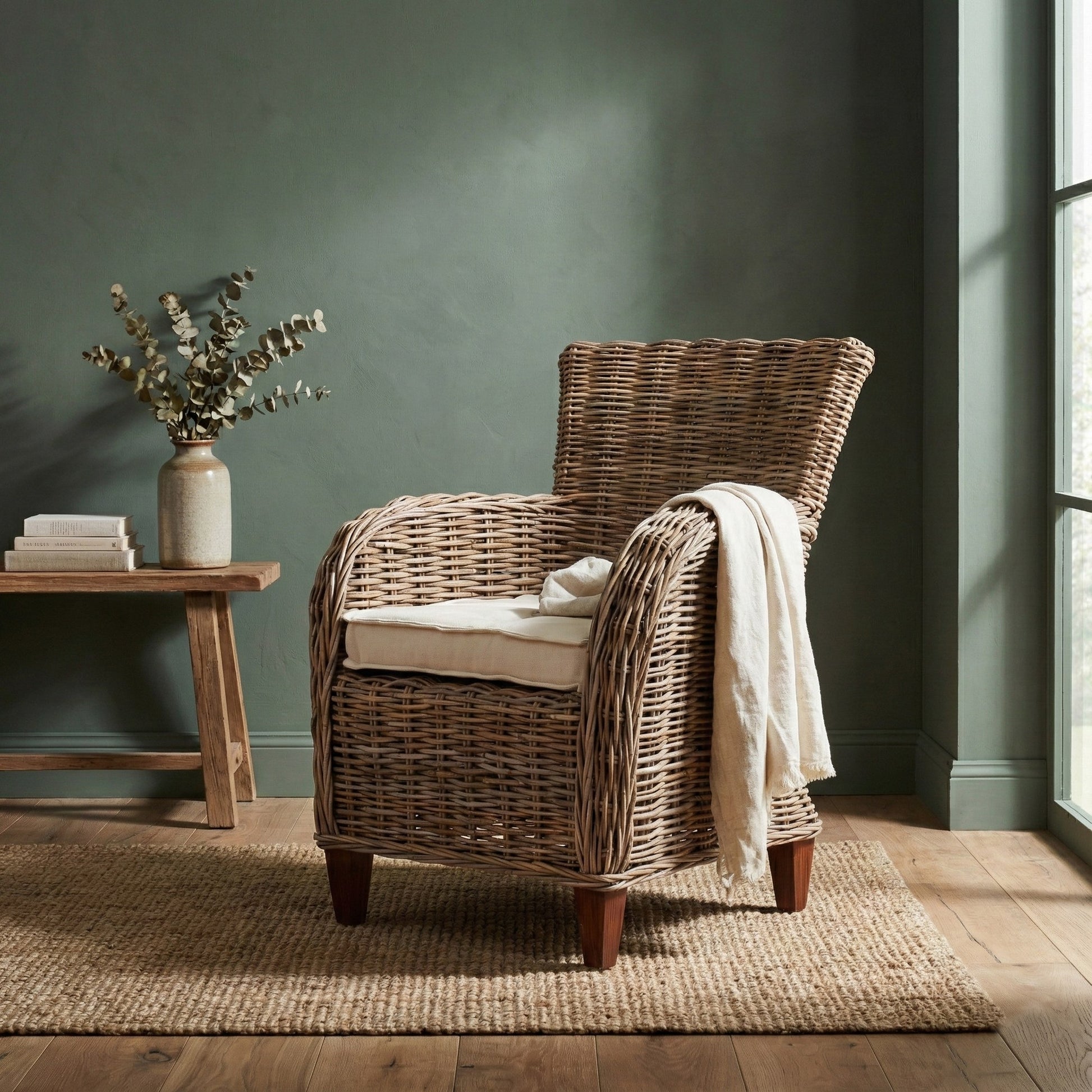Nova Solo lifestyle image - Coastal Wicker Baroness Chair (Set of 2) 26" - ZNS-CR53
