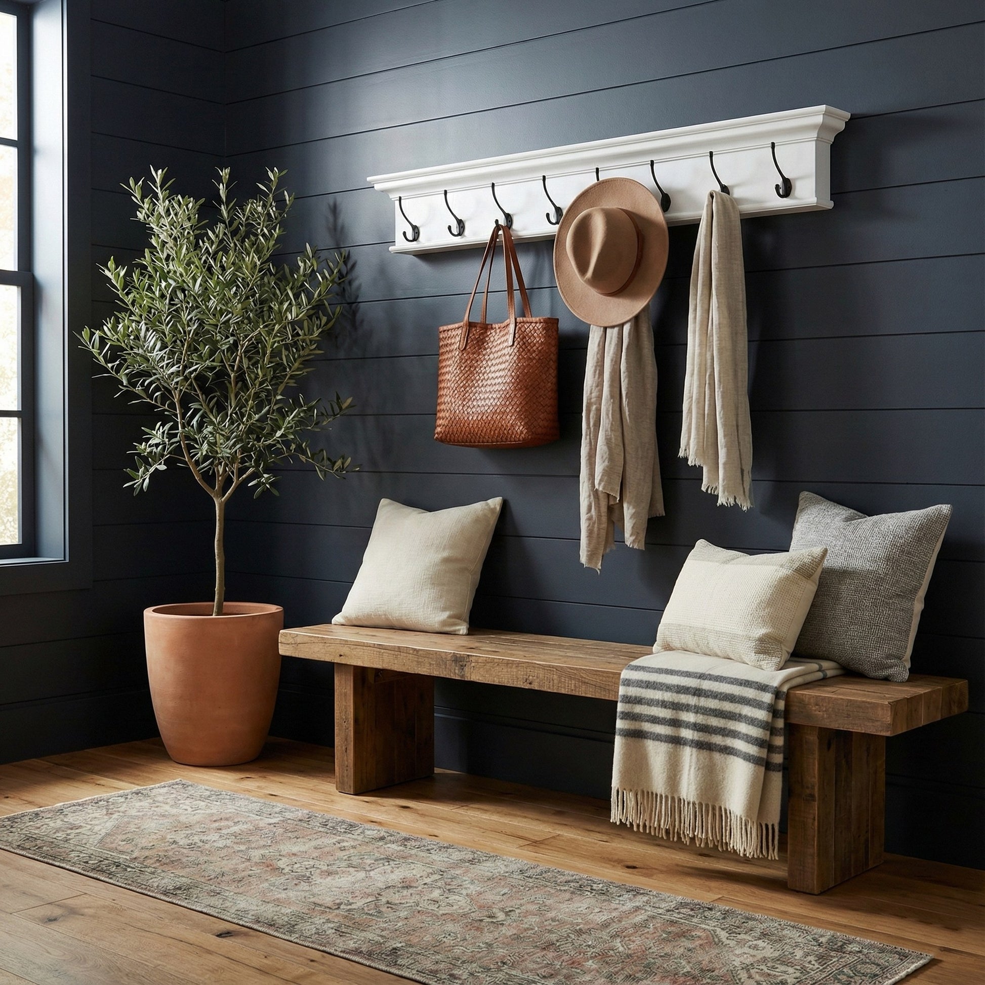 Nova Solo lifestyle image - French Coastal 8 Hook Coat Rack 51" - ZNS-D161