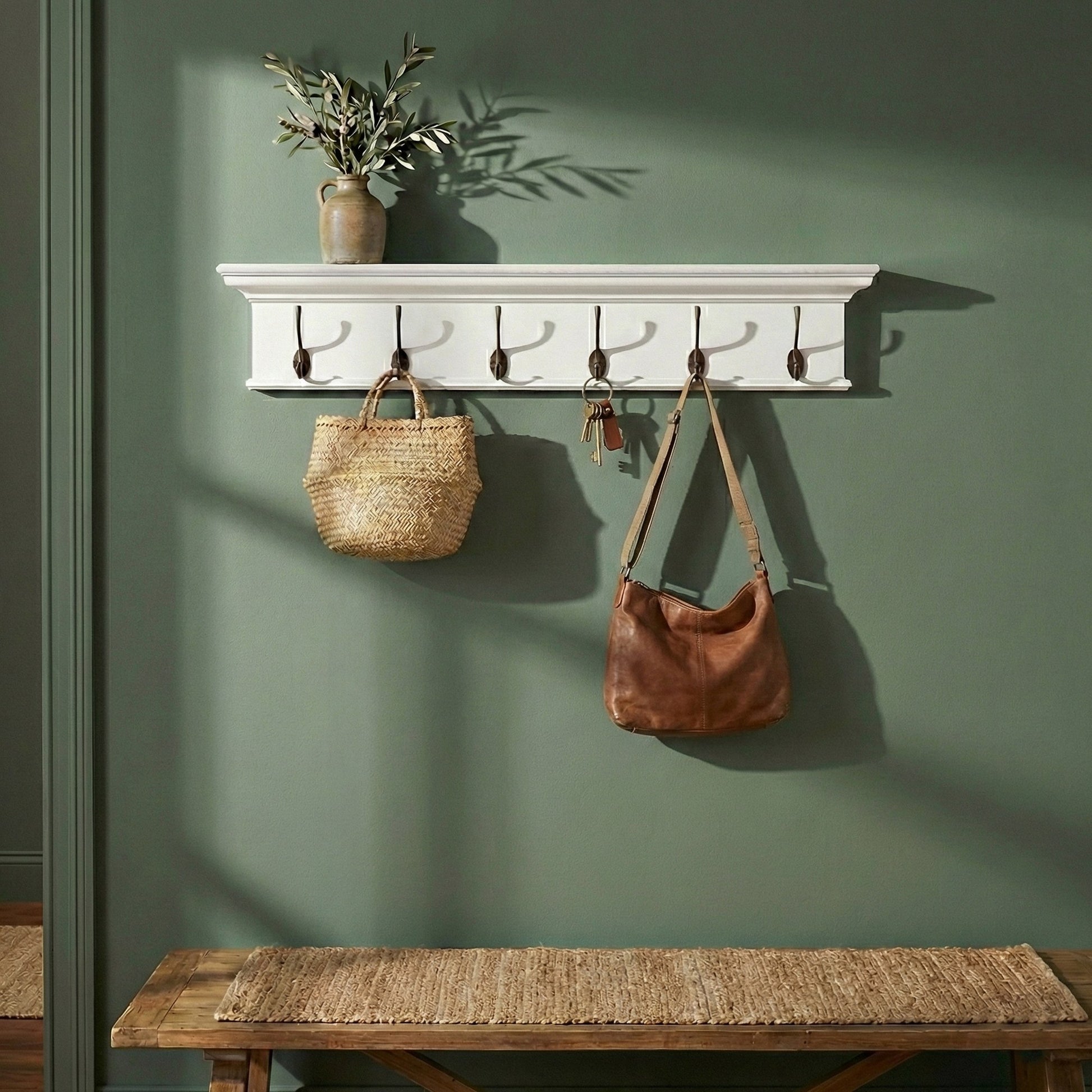 Nova Solo lifestyle image - French Coastal 6 Hook Coat Rack 39" - ZNS-D162