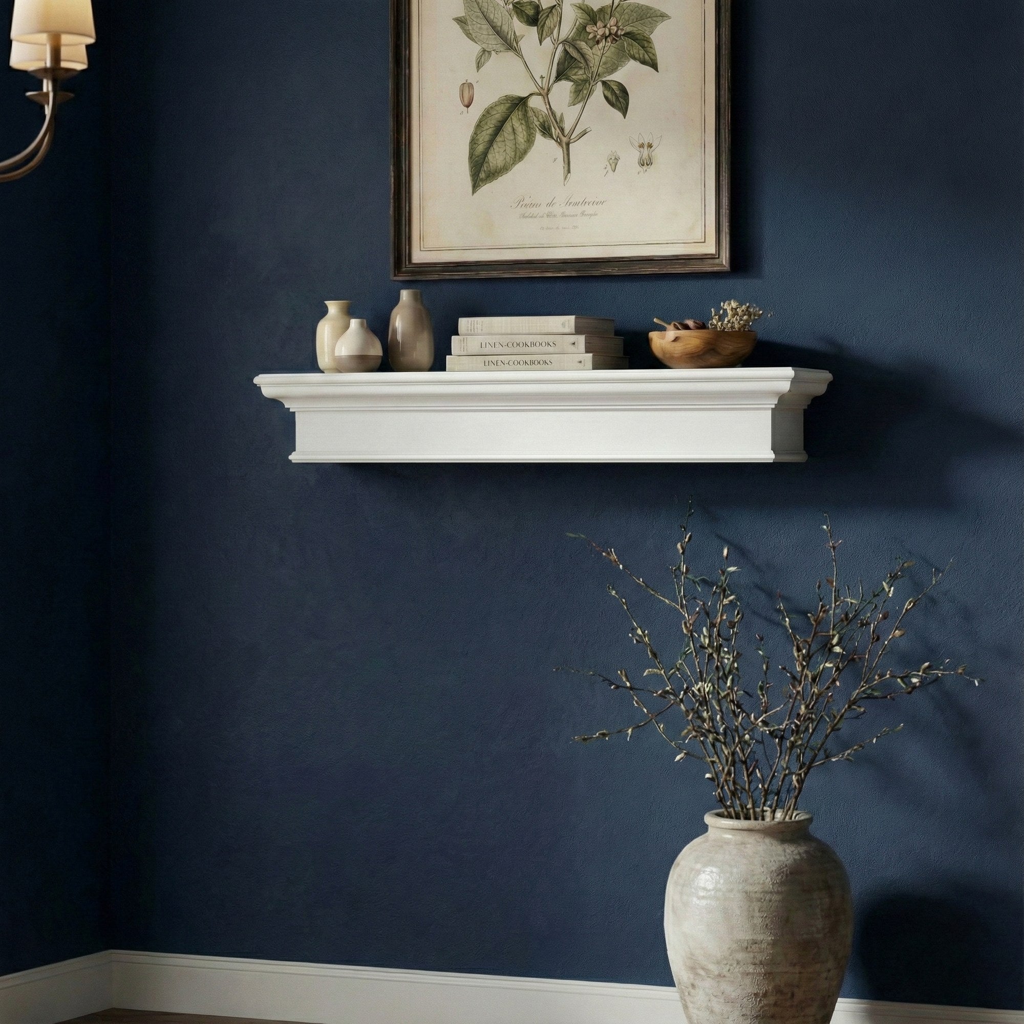 Nova Solo lifestyle image - French Coastal Floating Wall Shelf, Long 32" - ZNS-D165