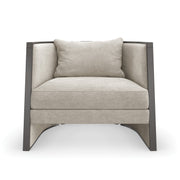 Cut Away Brushed Gold Accent Chair 36.50" by Caracole