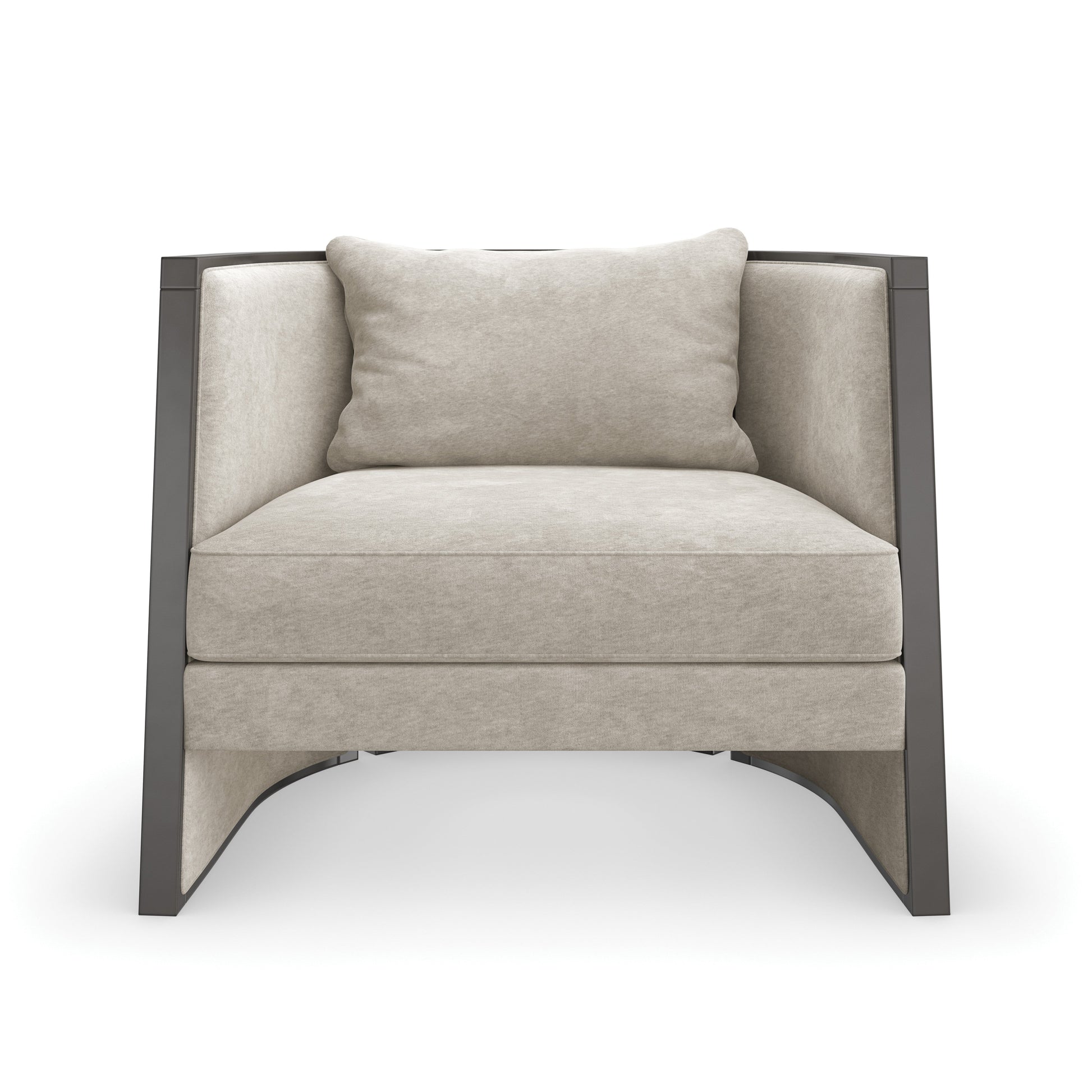 Cut Away Brushed Gold Accent Chair 36.50" by Caracole