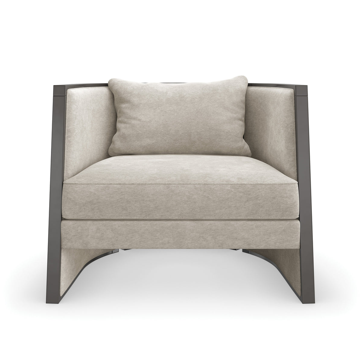 Cut Away Brushed Gold Accent Chair 36.50" by Caracole