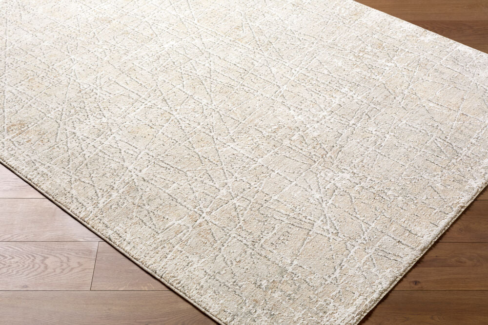 Nathan Cream/Slate Machine Woven Rug NTH-2300 - corner