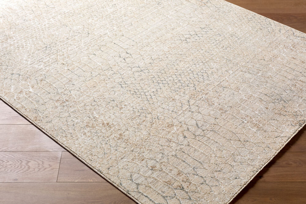 Nathan Cream/Slate Machine Woven Rug NTH-2301 - corner