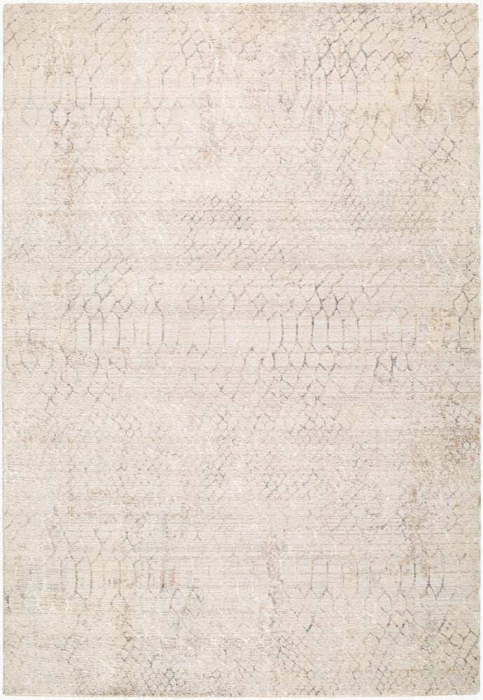 Nathan Cream/Slate Machine Woven Rug NTH-2301 - 2'7" x 10'