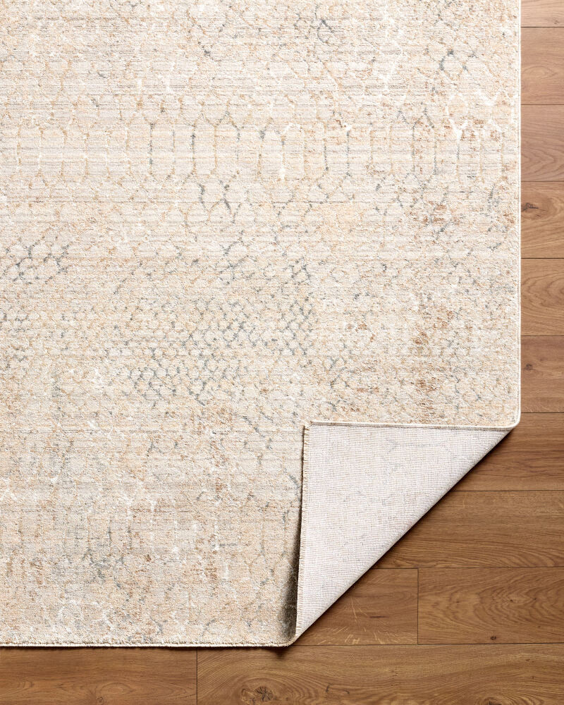 Nathan Cream/Slate Machine Woven Rug NTH-2301 - fold