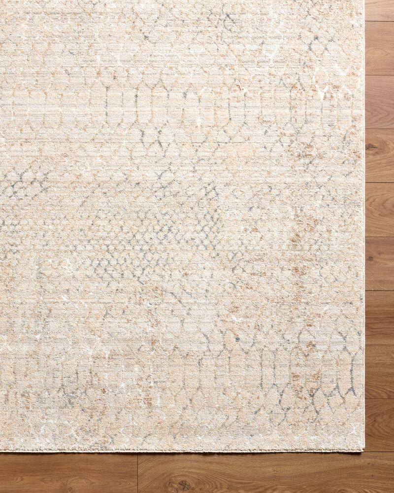 Nathan Cream/Slate Machine Woven Rug NTH-2301 - overhead