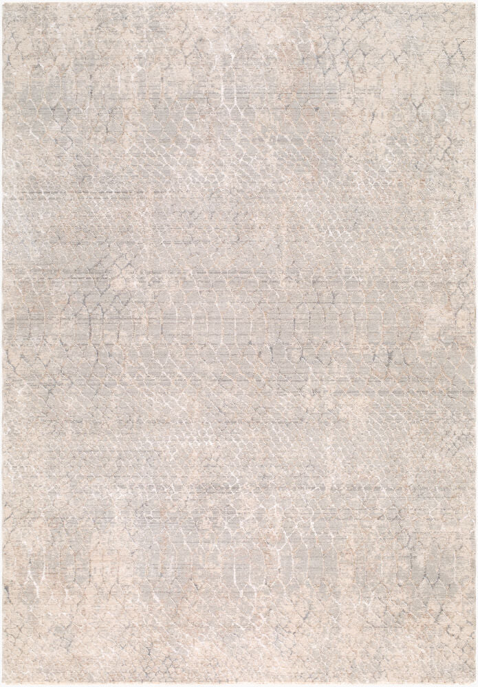 Nathan Cream/Slate Machine Woven Rug NTH-2302 - 2'7" x 10'