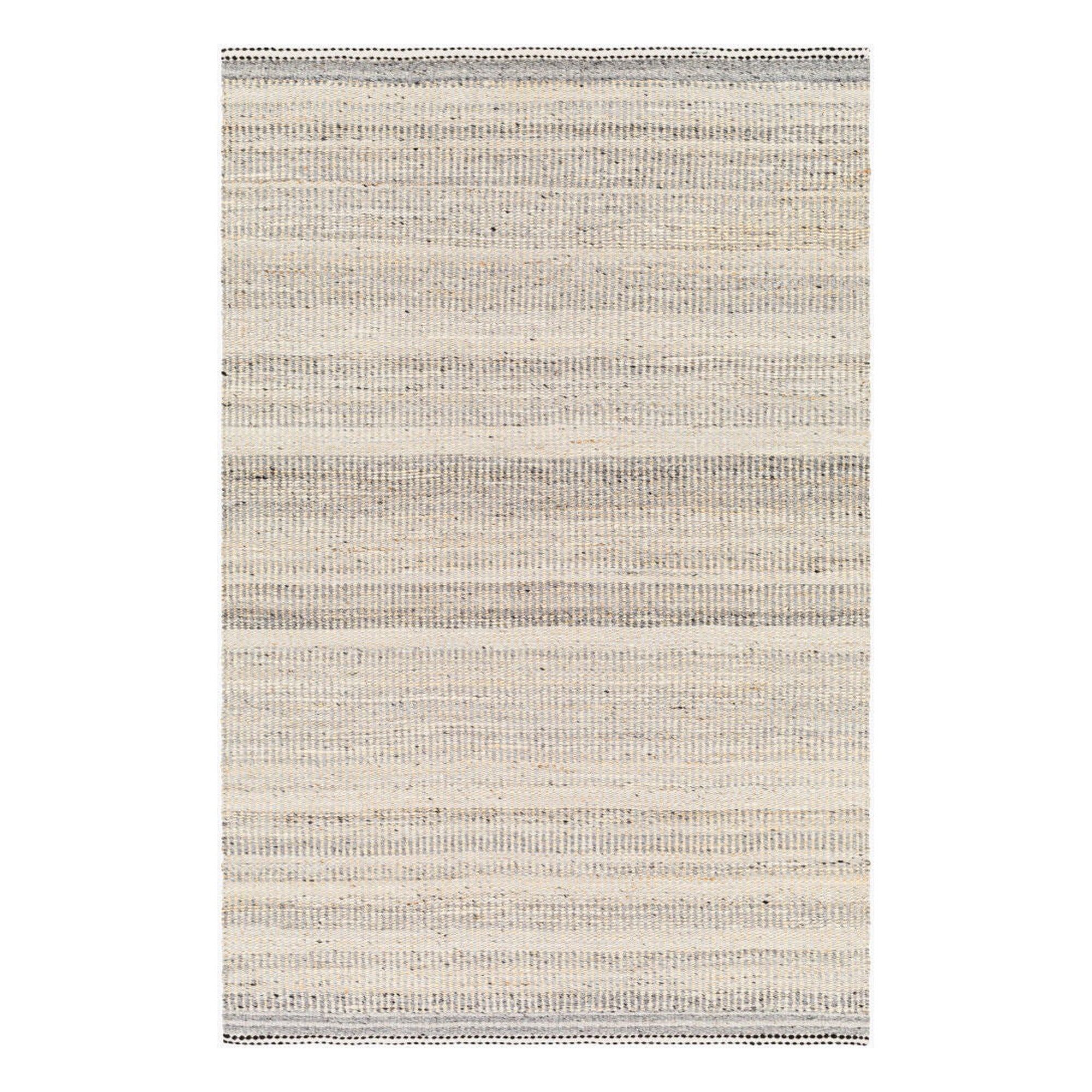 Nottingham Charcoal/Light Gray Handmade Rug - 2' x 3'