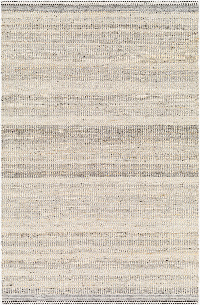Nottingham Charcoal/Light Gray Handmade Rug - 2' x 3'