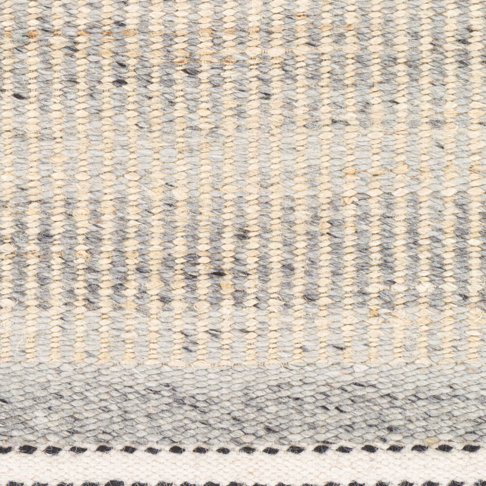 Nottingham Charcoal/Light Gray Handmade Rug - swatch