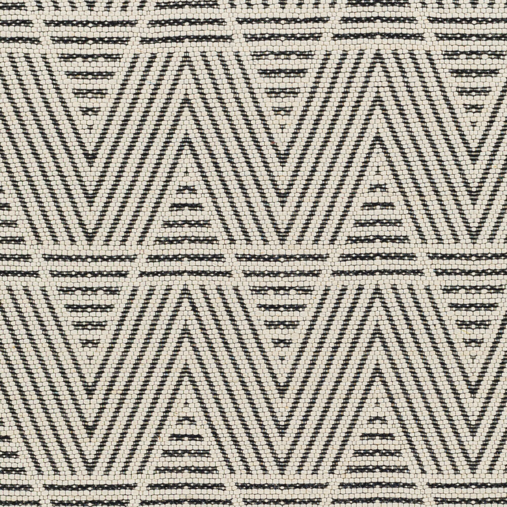 Nevada Black/Off-White Handmade Rug - swatch