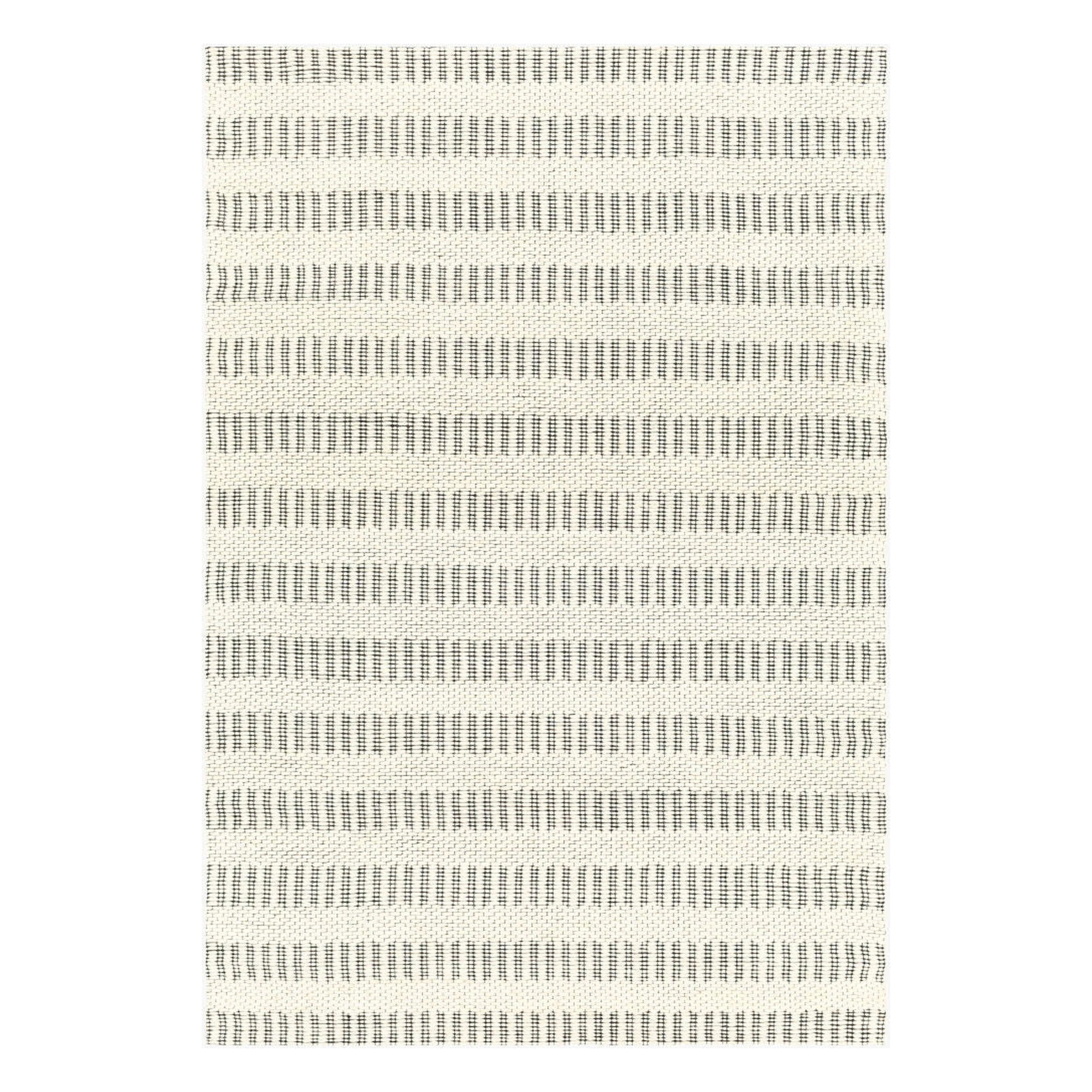 Nevada Black/Cream Handmade Rug - 27" x 45"