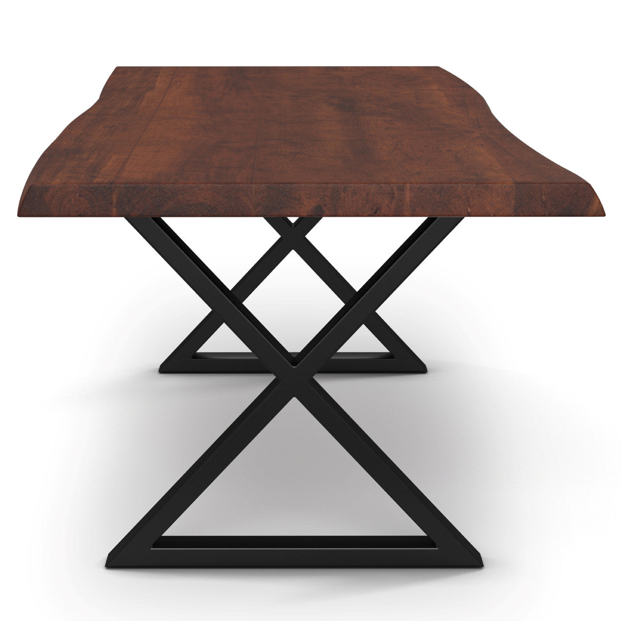 Brooks - Dining Table - X Base - 40" x 92" - Americano Top - Black Base