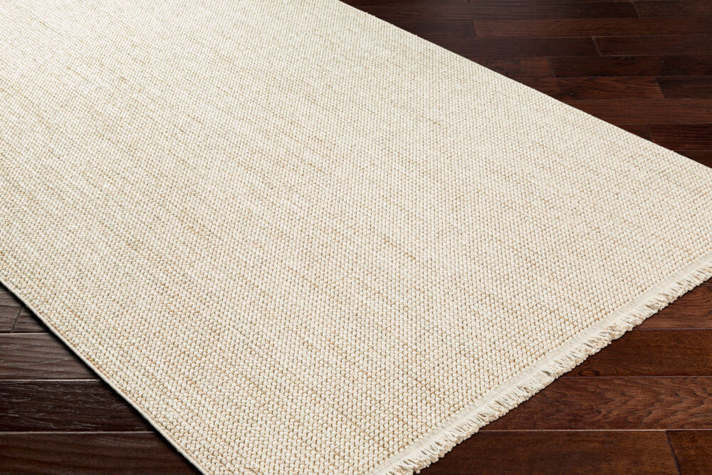 New Delhi Cream/Light Gray Machine Woven Rug NWH-2302 - corner