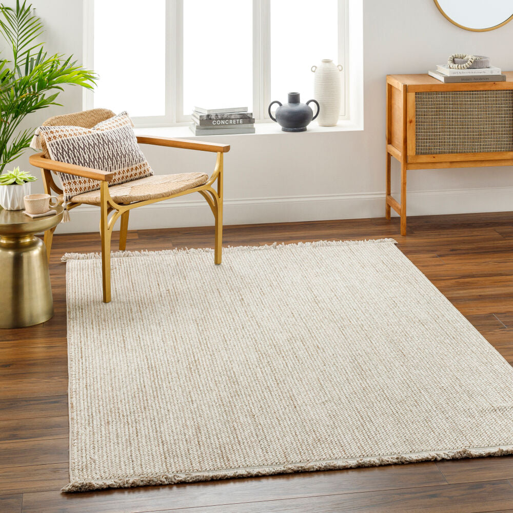 New Delhi Cream/Light Gray Machine Woven Rug NWH-2302 - roomscene