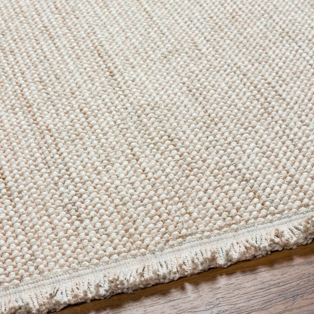 New Delhi Cream/Light Gray Machine Woven Rug NWH-2302 - texture