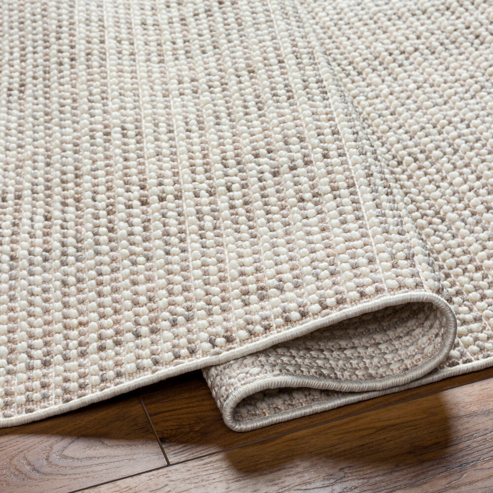 New Delhi Cream/Light Gray Machine Woven Rug NWH-2303 - fold