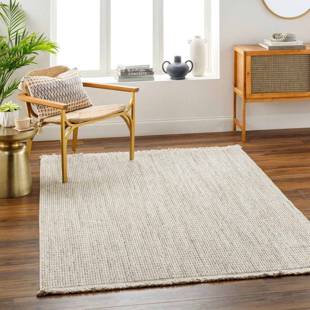 New Delhi Cream/Light Gray Machine Woven Rug NWH-2303 - roomscene