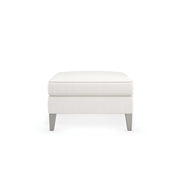 Victoria Ottoman Sparkling Argent 28" by Caracole