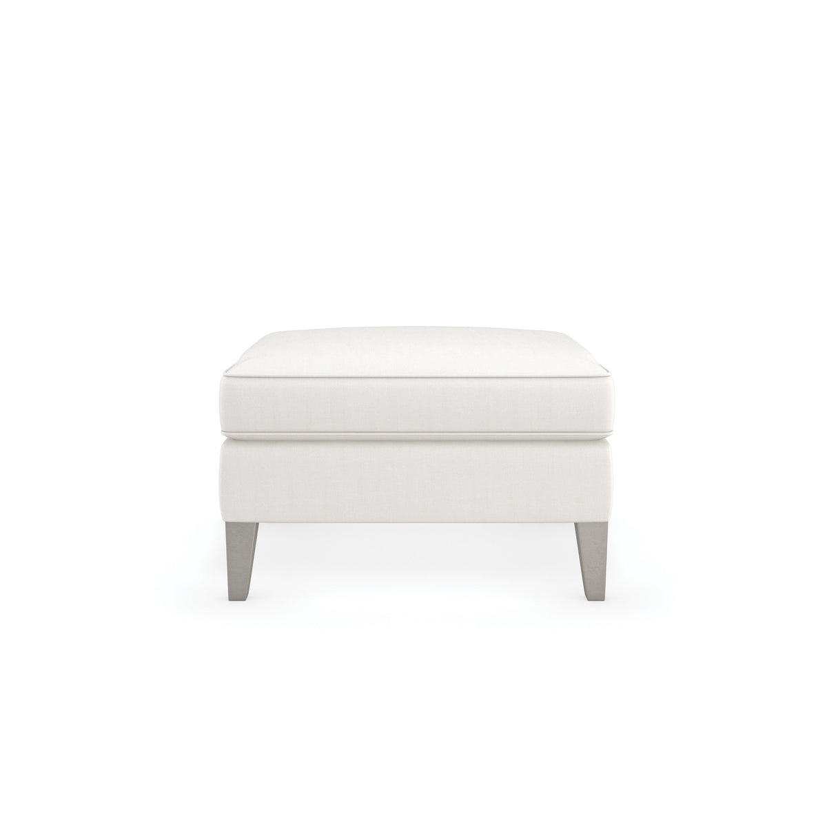Victoria Ottoman Sparkling Argent 28" by Caracole