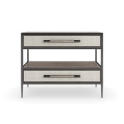 Dual Impressions Deep Bronze Nightstand 34" by Caracole