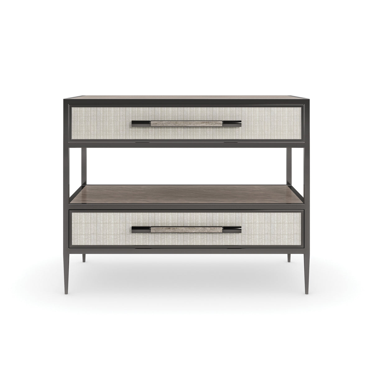 Dual Impressions Deep Bronze Nightstand 34" by Caracole