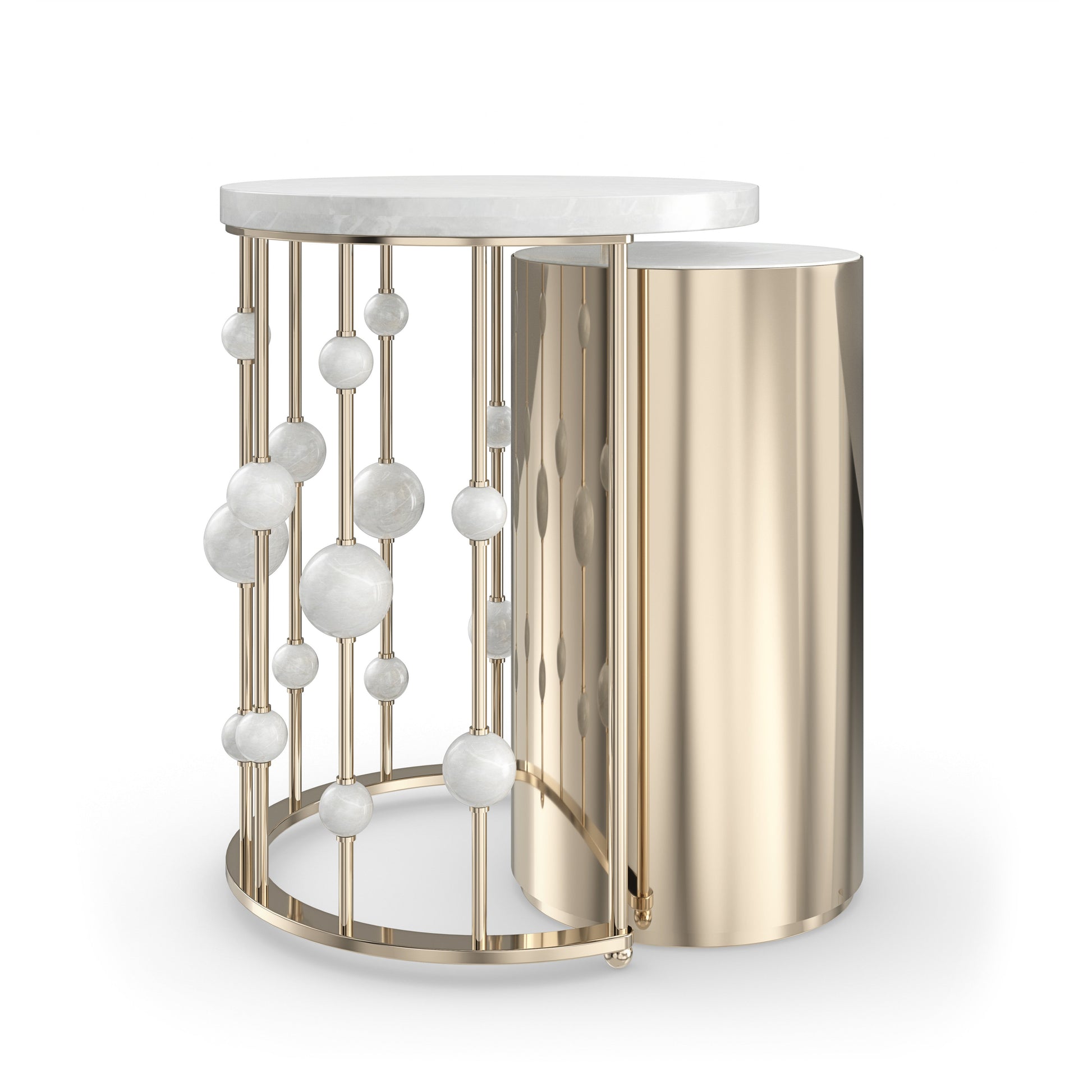 Orbit Nesting Accent Table Whisper of Gold End Table by Caracole - view 4