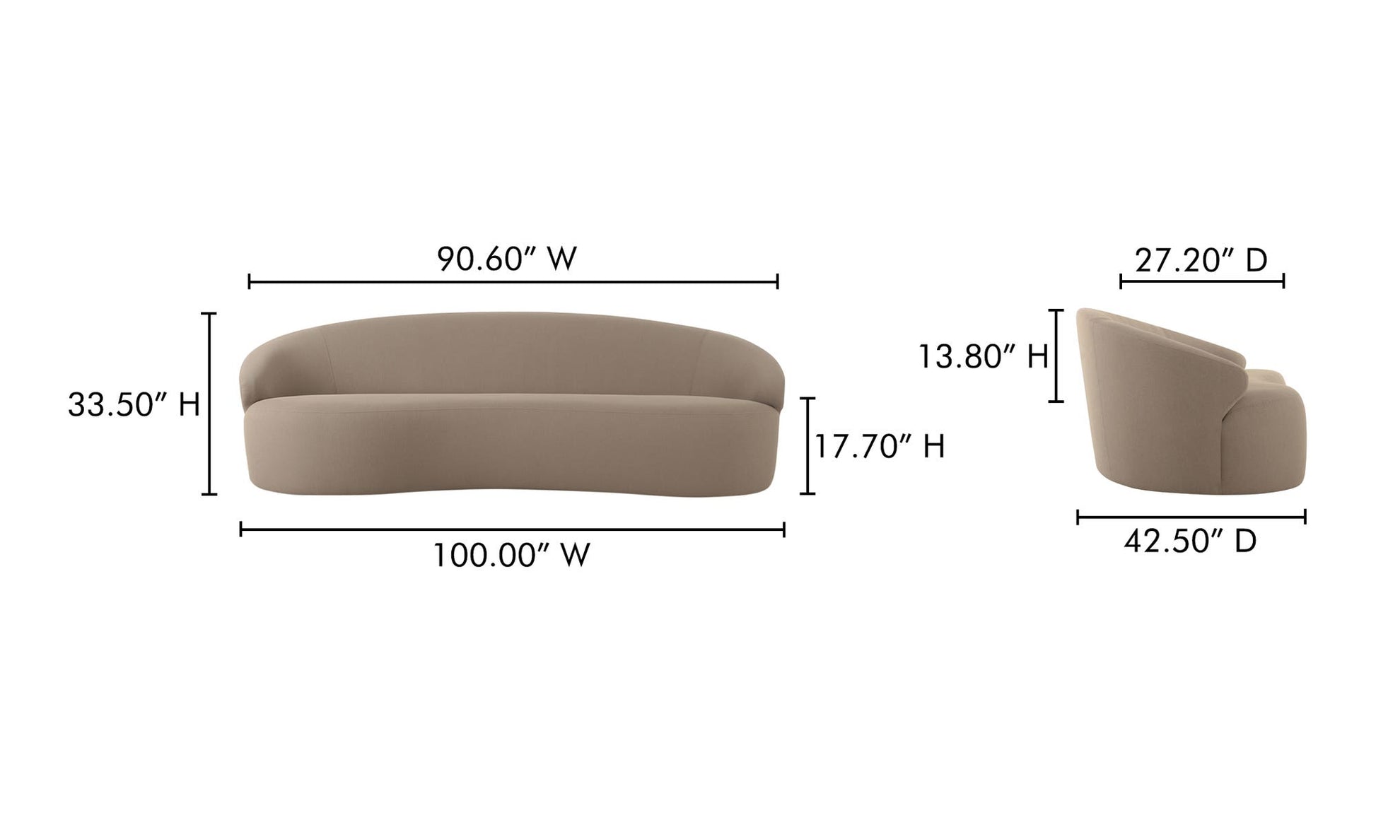 Cove Outdoor Sofa Taupe by Moe's Home Collection - view 11
