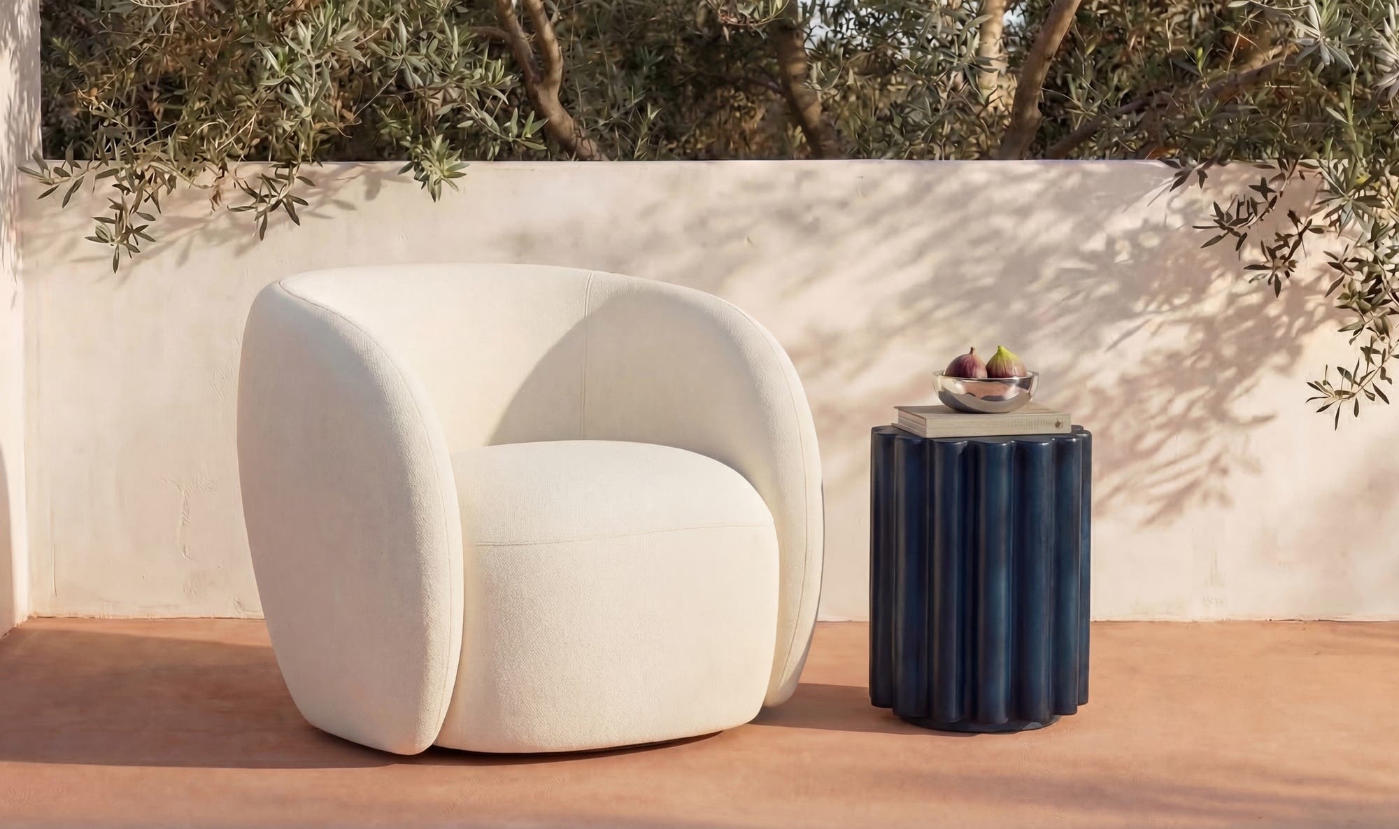 Rae Outdoor Accent Chair Cream by Moe's Home Collection - view 6