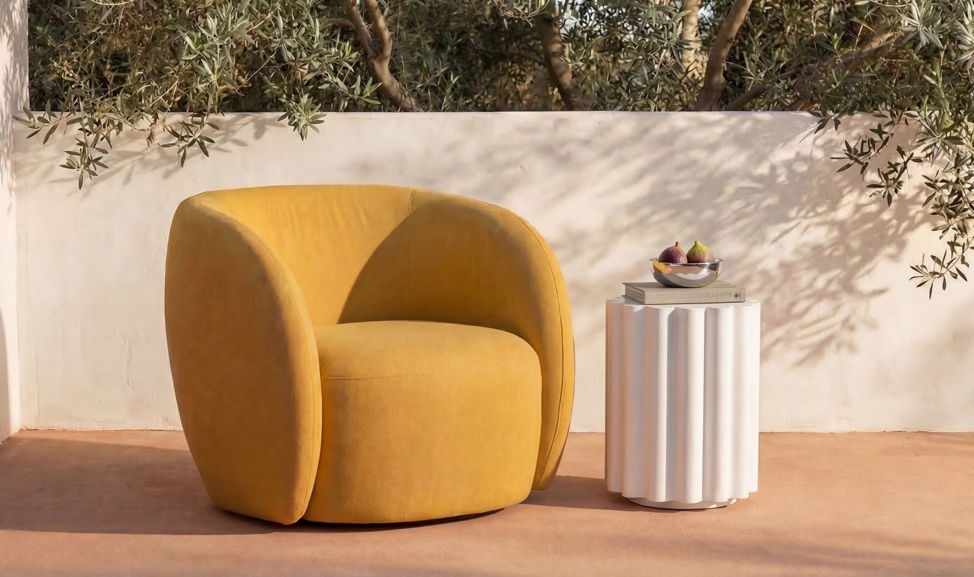Rae Outdoor Accent Chair Deep Yellow by Moe's Home Collection - view 6