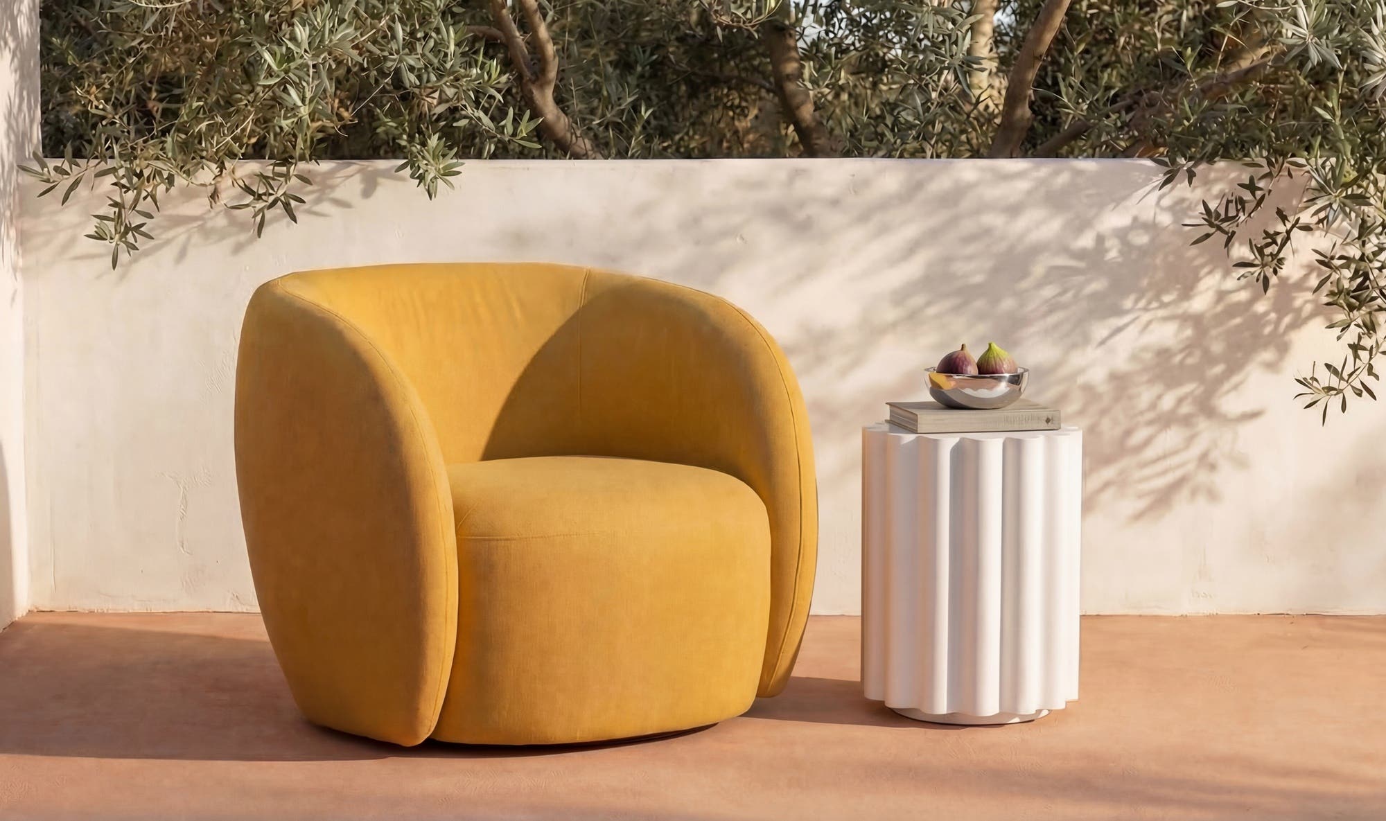 Rae Outdoor Accent Chair Deep Yellow by Moe's Home Collection - view 6