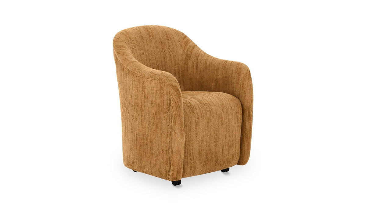Drava Rolling Dining Chair Golden Wheat by Moe's Home Collection - view 4