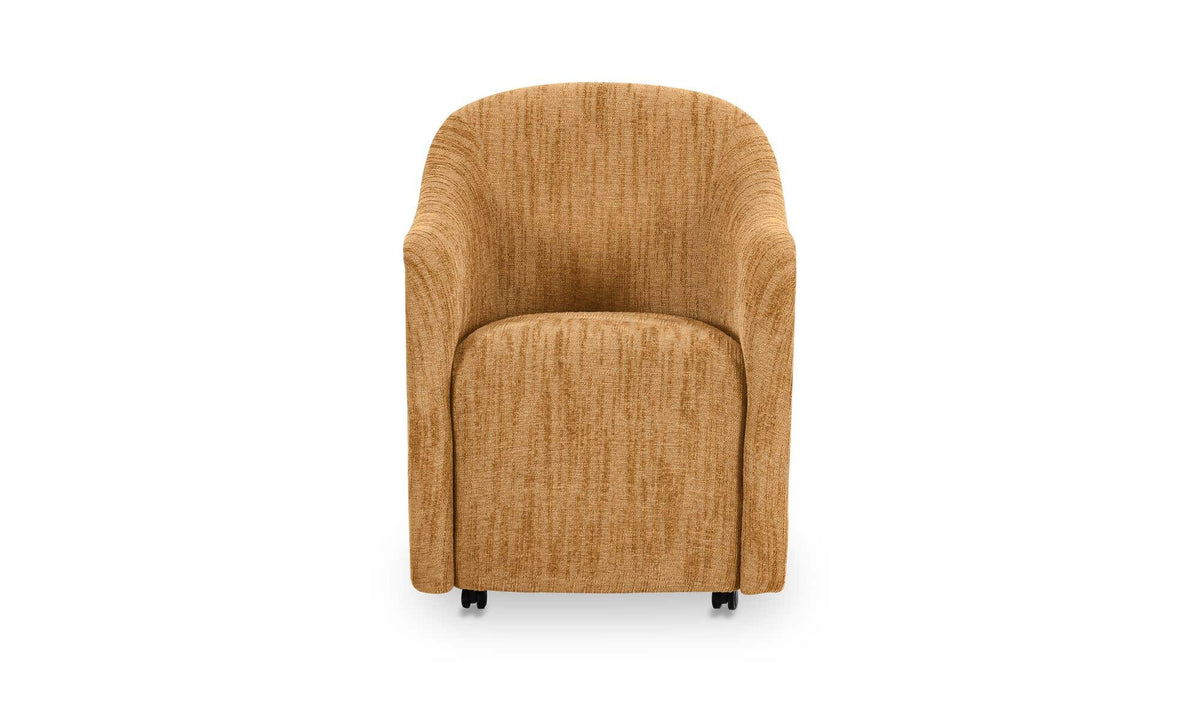 Drava Rolling Dining Chair Golden Wheat by Moe's Home Collection - view 2