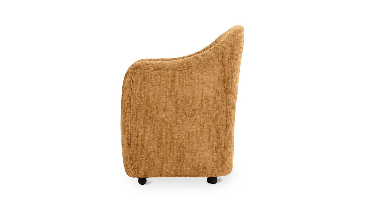 Drava Rolling Dining Chair Golden Wheat by Moe's Home Collection - view 7