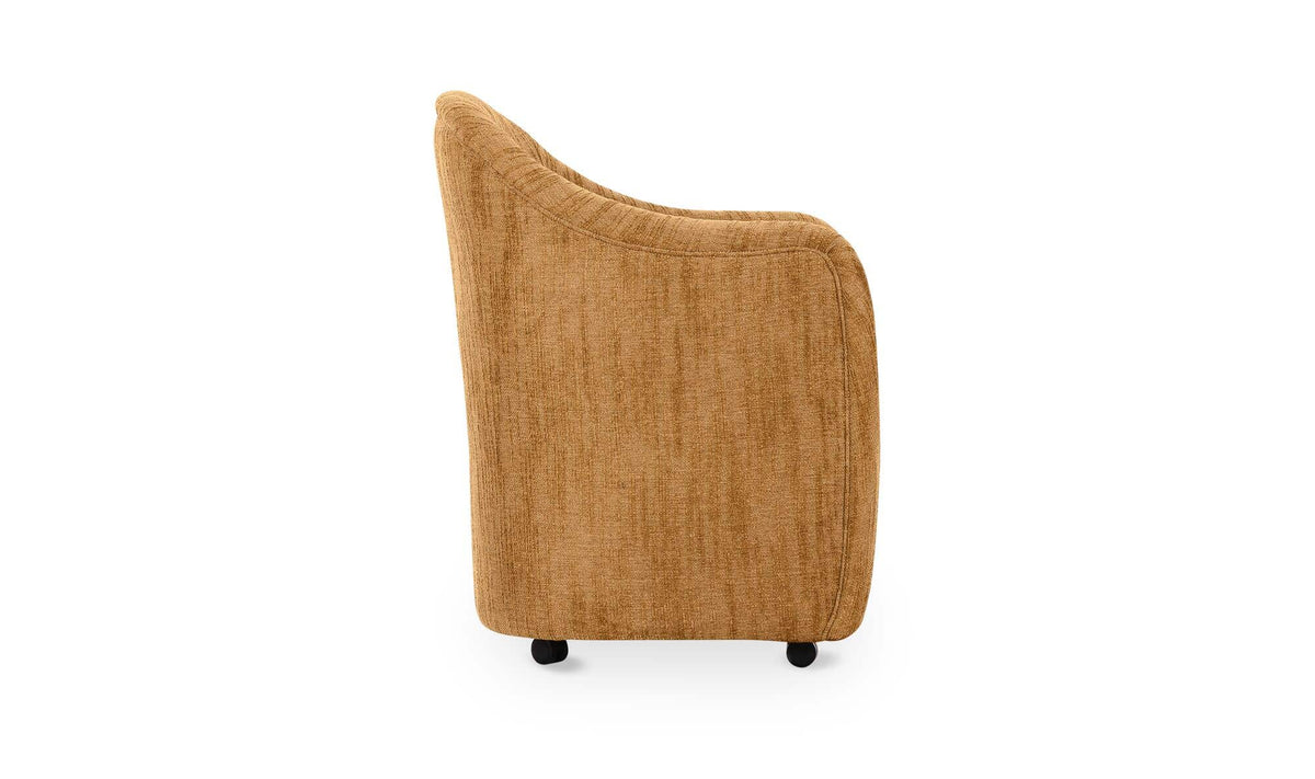 Drava Rolling Dining Chair Golden Wheat by Moe's Home Collection - view 5
