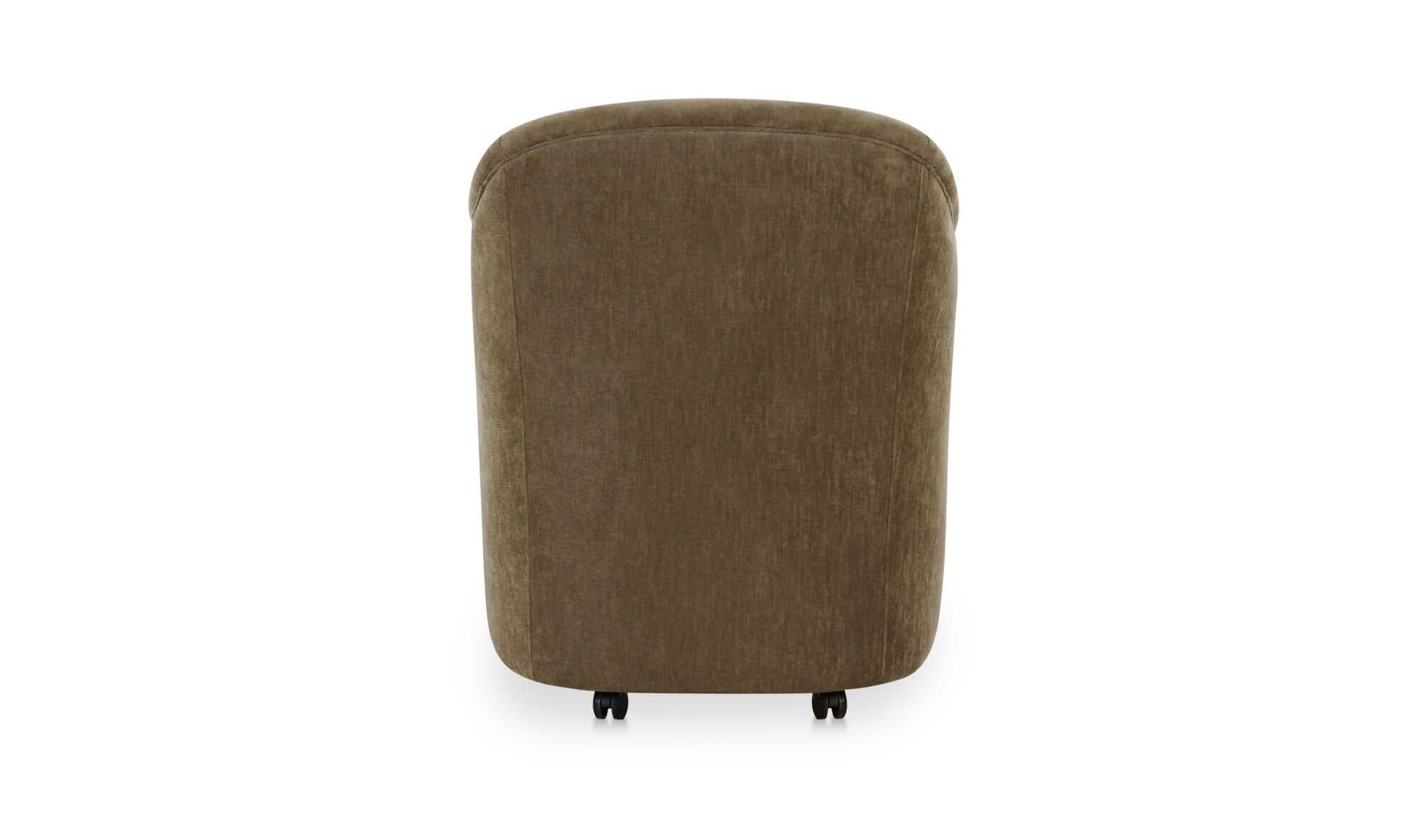 Drava Rolling Dining Chair Green by Moe's Home Collection - view 7