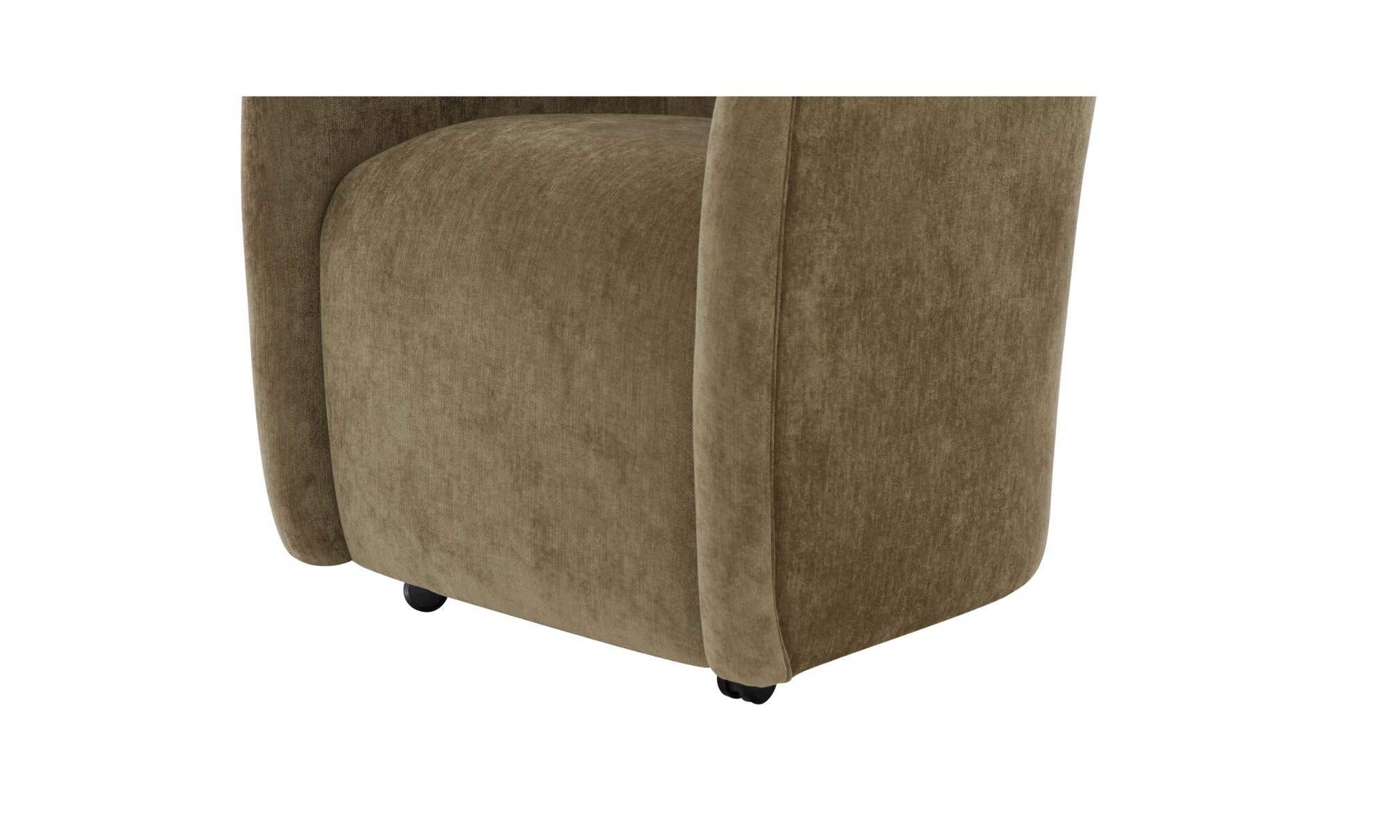 Drava Rolling Dining Chair Green by Moe's Home Collection - view 9