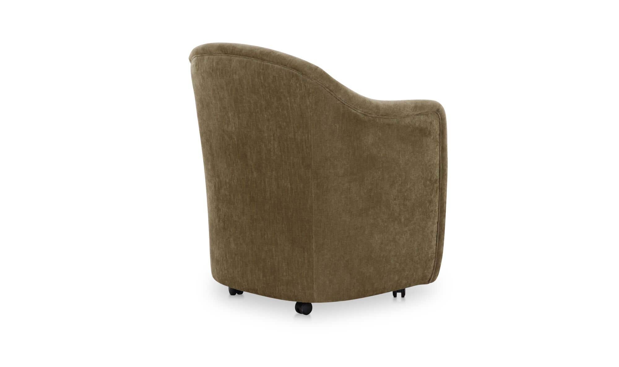 Drava Rolling Dining Chair Green by Moe's Home Collection - view 8