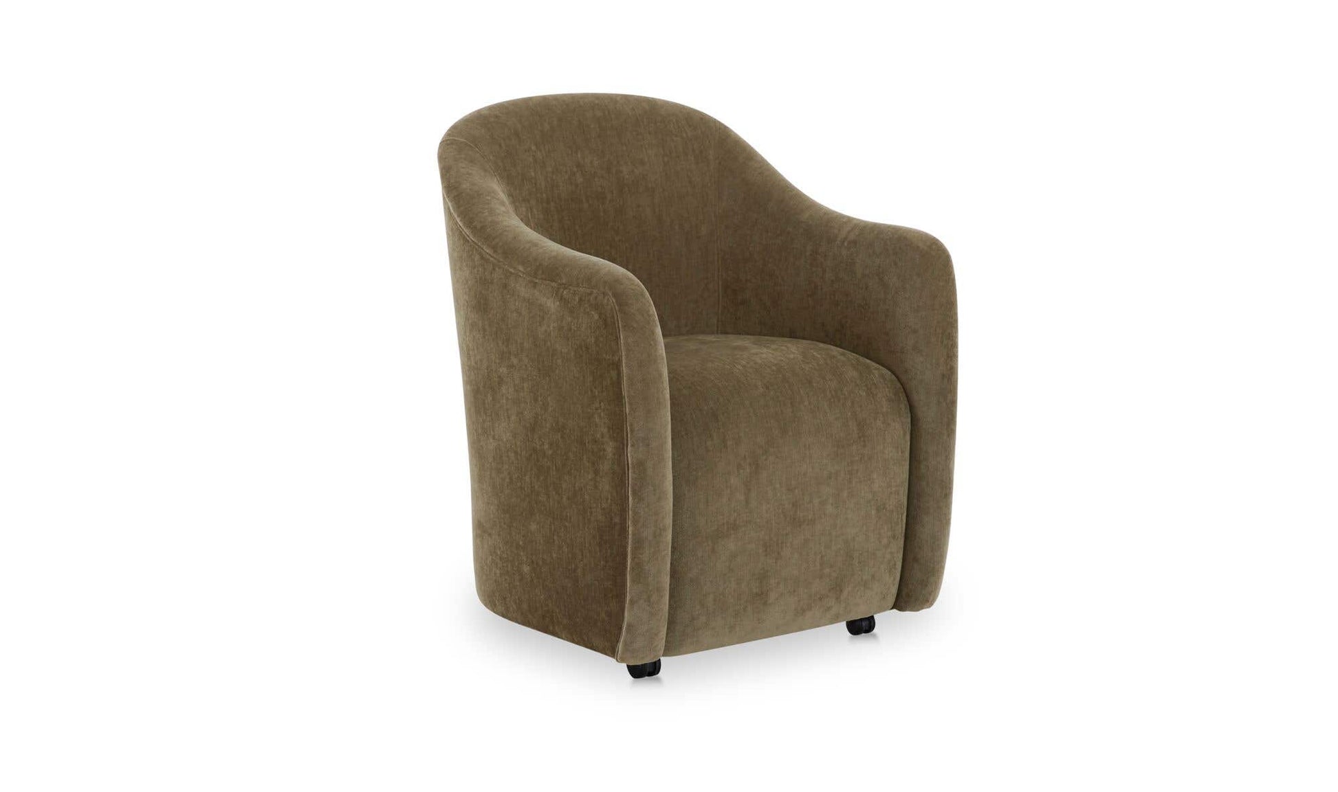Drava Rolling Dining Chair Green by Moe's Home Collection - view 5