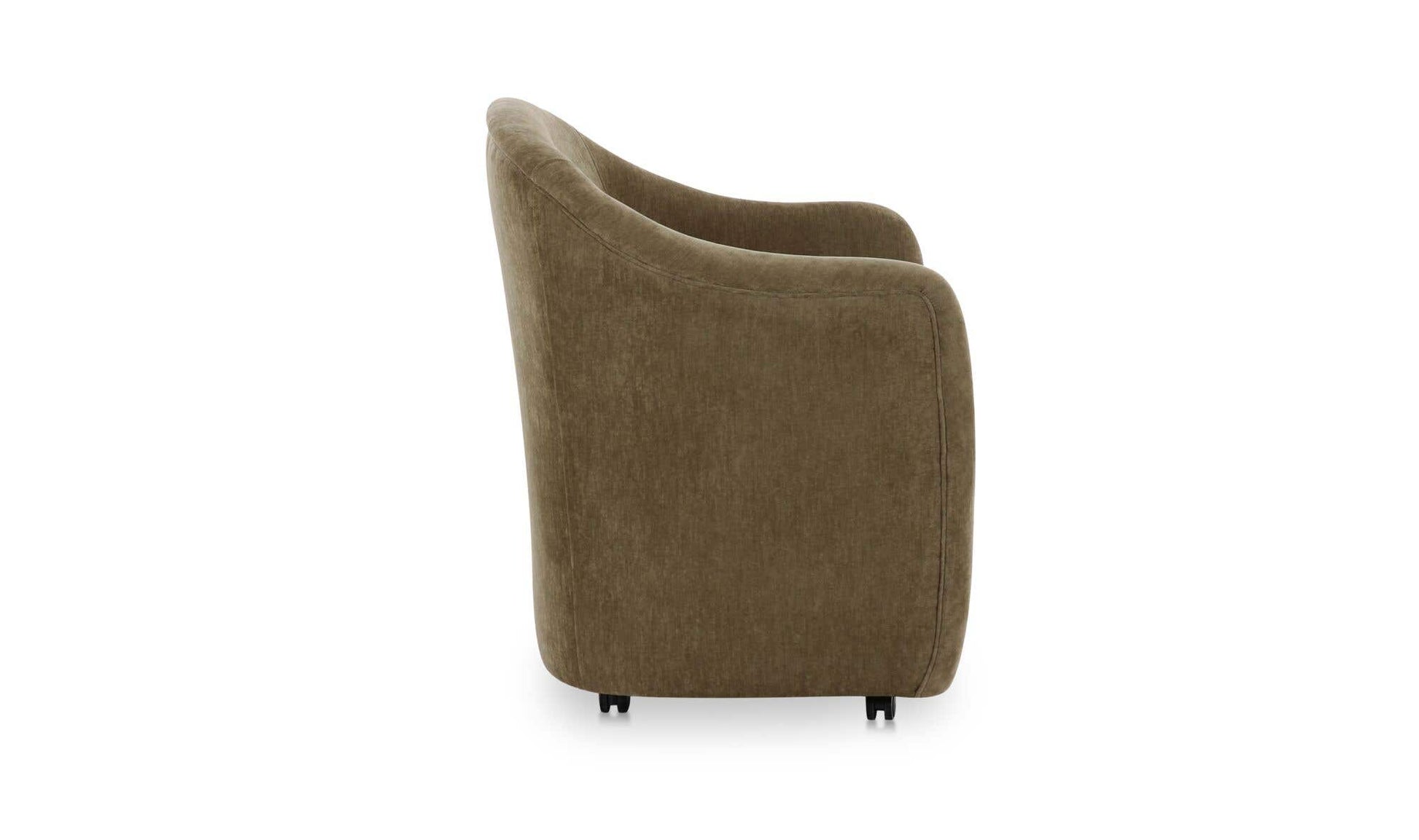 Drava Rolling Dining Chair Green by Moe's Home Collection - view 6