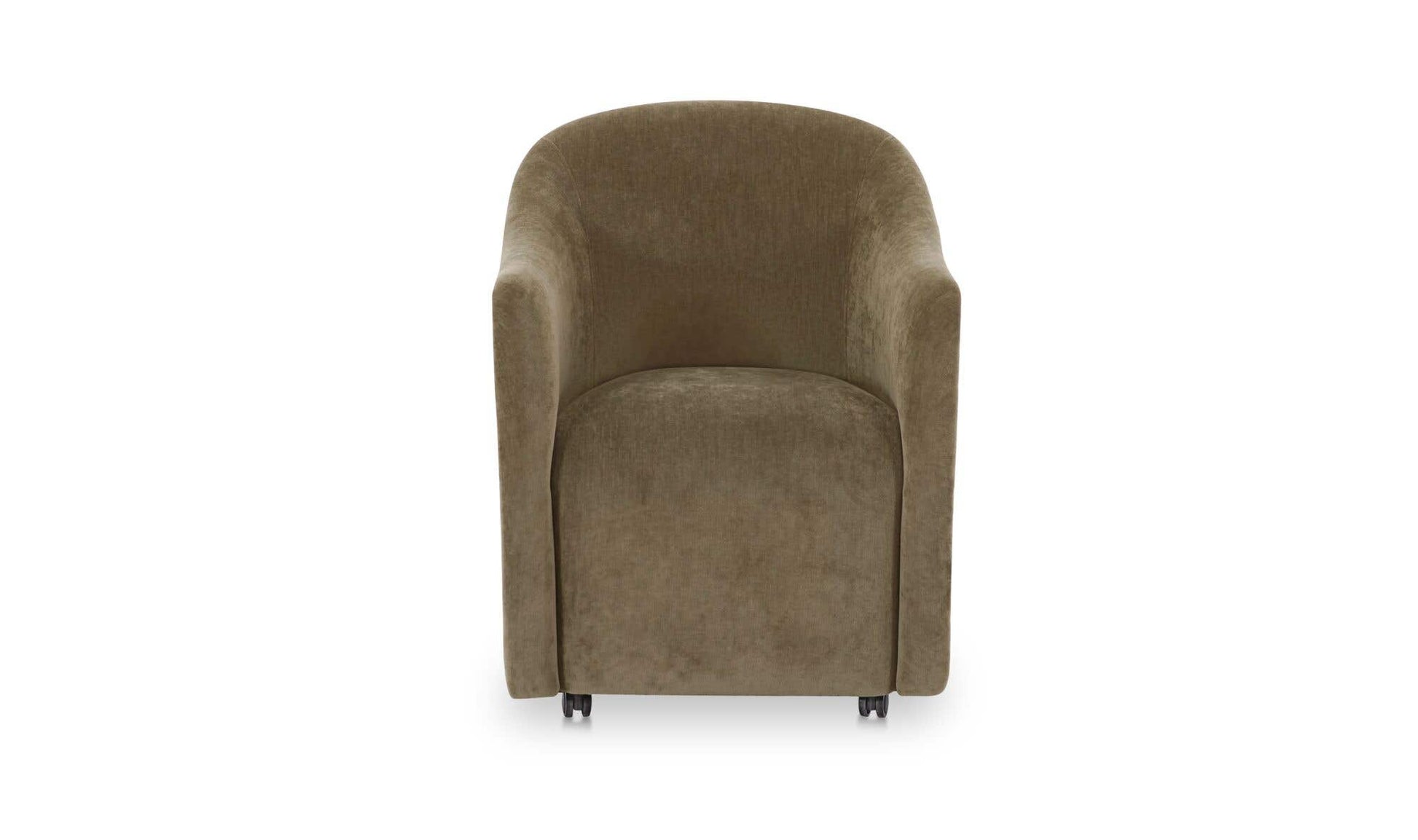 Drava Rolling Dining Chair Green by Moe's Home Collection - view 4