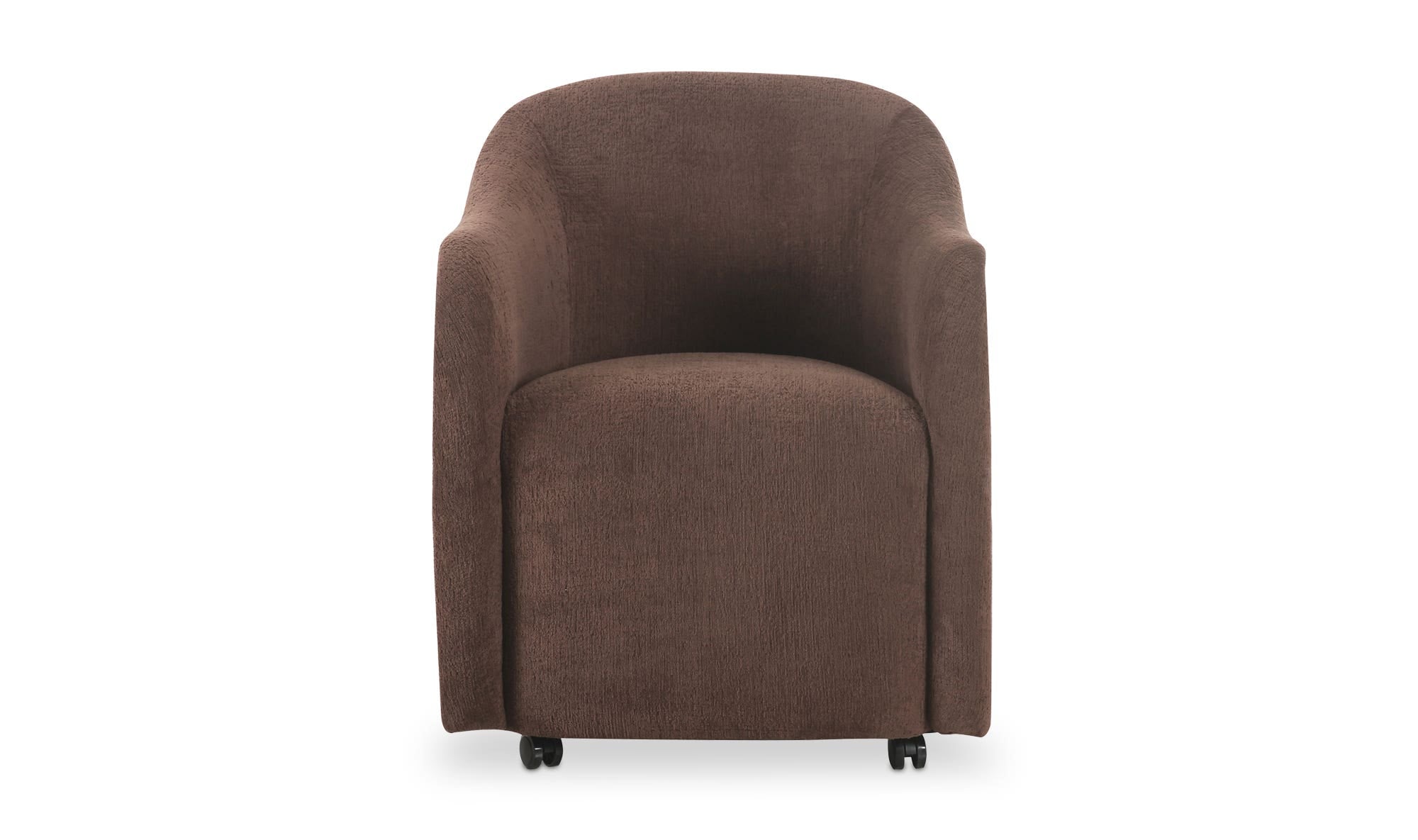 Drava Rolling Dining Chair Dark Brown by Moe's Home Collection - view 4