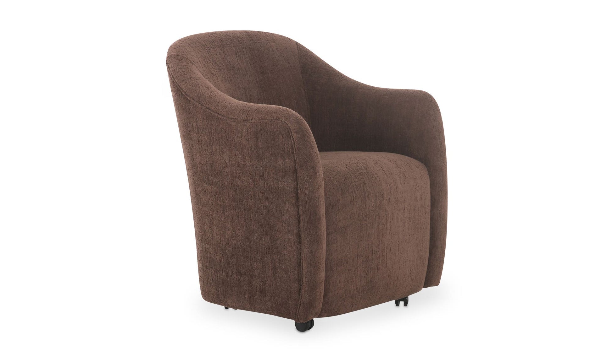Drava Rolling Dining Chair Dark Brown by Moe's Home Collection - view 6