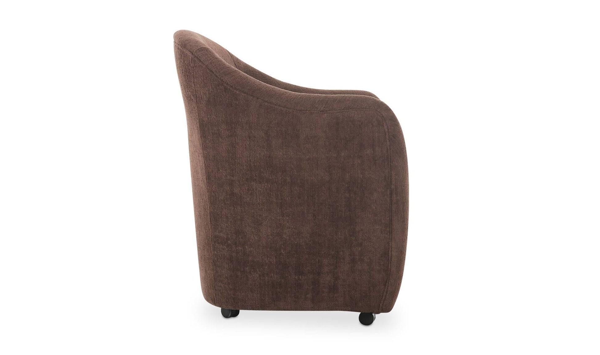 Drava Rolling Dining Chair Dark Brown by Moe's Home Collection - view 7