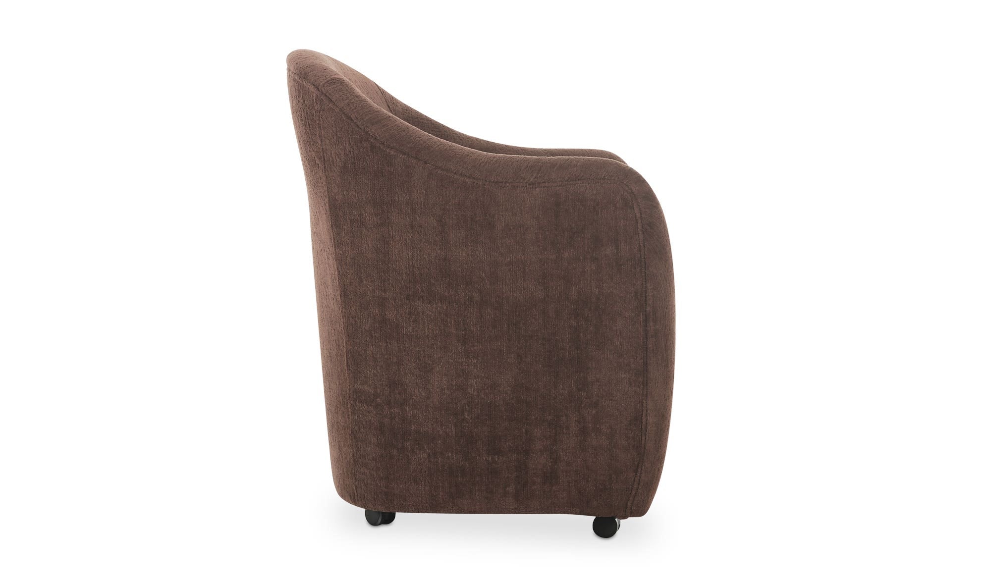 Drava Rolling Dining Chair Dark Brown by Moe's Home Collection - view 7