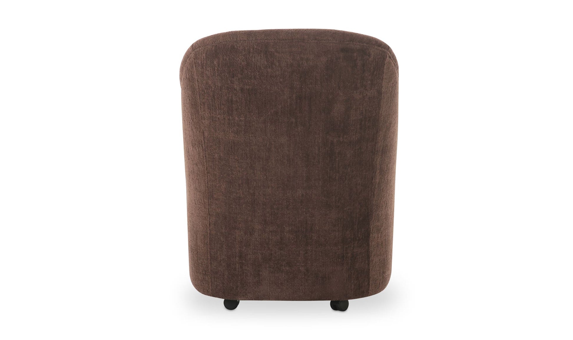 Drava Rolling Dining Chair Dark Brown by Moe's Home Collection - view 8